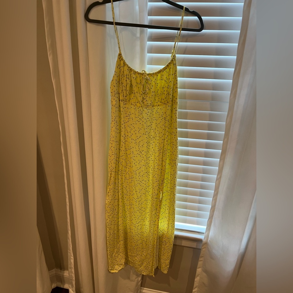 H&M Yellow Floral Maxi Dress